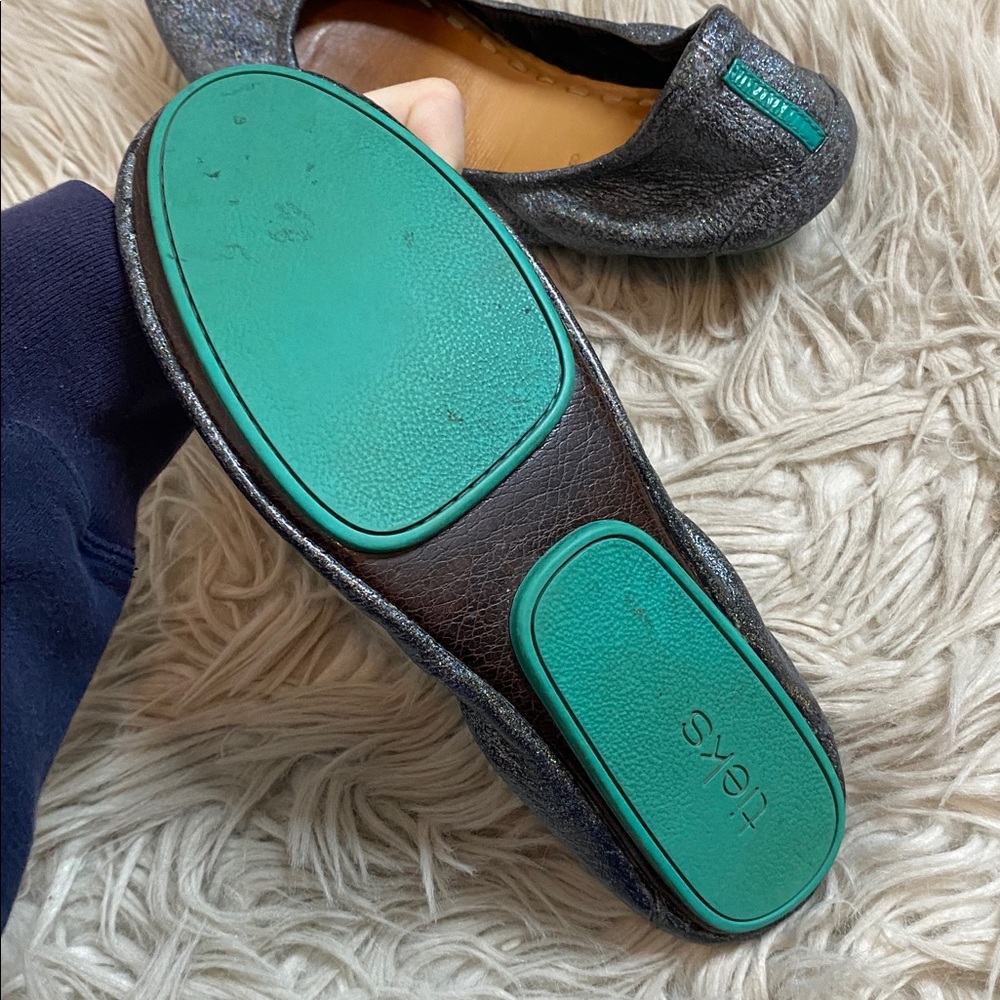 Tieks Moonstruck Metallic Glitter Gunmetal Ballet Flats - Picture 5 of 6